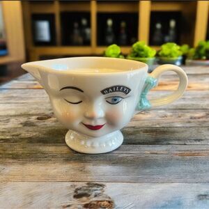 Baileys Winking Girl Mug Candle Flannel Scent 5oz+ Pet Safe Reuse Collectible‎